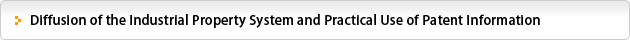 Diffusion of the Industrial Property System and Practical Use of Patent Information