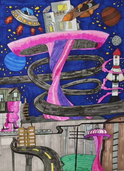 The Stargazing Terrace Beneath the Night Sky