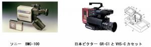 図1 ソニーのBMC-100と日本ビクターのGR-C1